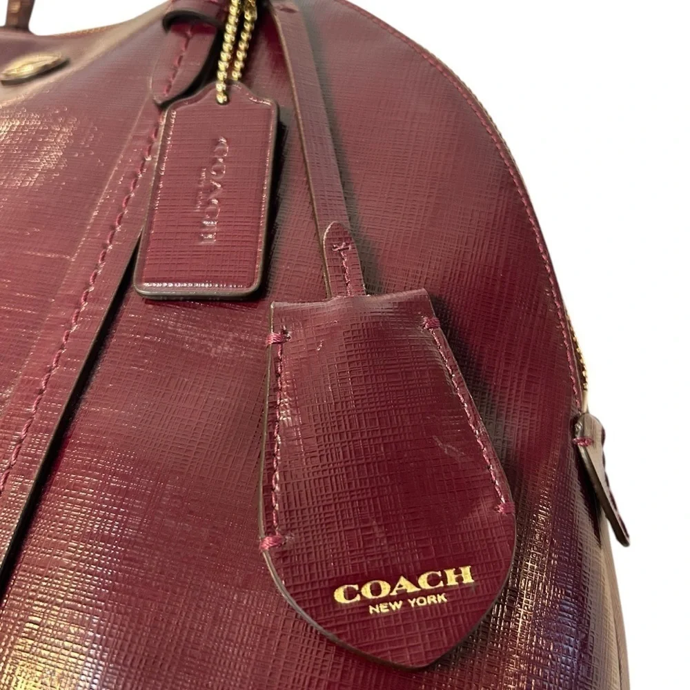FLAWLESS Coach Peyton leather Cora domed satchel